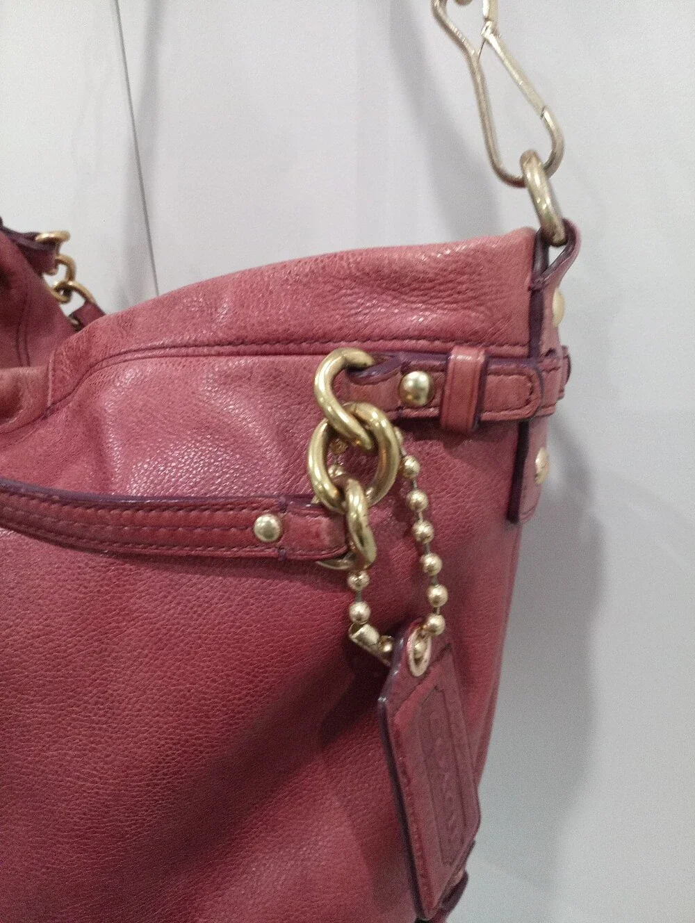 🎀 RARE Coach Limited Edition Brooke Hobo Bag – Cranberry/Dusty Rose (14141) ✨